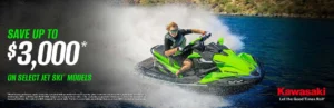 Read more about the article SAVE UP TO $2,500* AND FINANCING AS LOW AS 2.95% FOR 36 MONTHS** ON SELECT JET SKI MODELS
